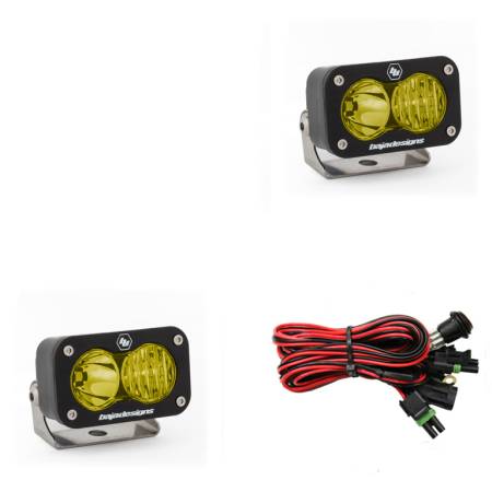 Baja Designs - Baja Designs 547813 - LED Work Light Amber Lens Driving Combo Pattern Pair S2 Sport Baja Designs