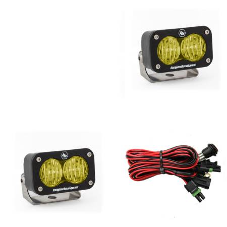 Baja Designs - Baja Designs 547815 - LED Work Light Amber Lens Wide Cornering Pattern Pair S2 Sport Baja Designs