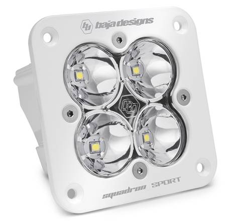 Baja Designs - Baja Designs 551001WT - Flush Mount LED Light Pod White Clear Lens Spot Pattern Squadron Sport Baja Designs