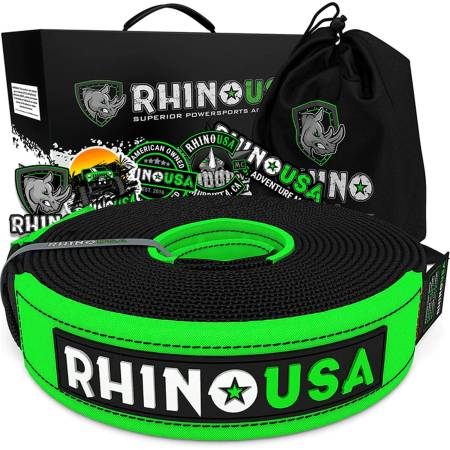 Rhino USA - Rhino USA G-TOWSTRAP - 3’’ X 20’ Ultimate Recovery Tow Strap