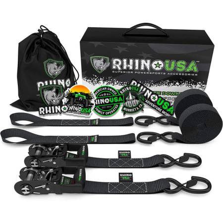 Rhino USA - Rhino USA GRLA-TDWN-SET - 1.6'' X 8' HD Ratchet Tie-Down Set (2-Pack)