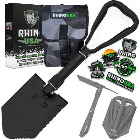 Rhino USA - Rhino USA RNO-ETOOL - Folding Survival Shovel