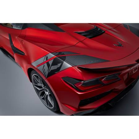 GM Accessories - GM Accessories 84648695 - Corvette C8 Z06 Rear Jake Logo Graphics Package in Carbon Flash Metallic