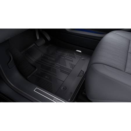 GM Accessories - GM Accessories 85642517 - First and Second-Row Premium All-Weather Floor Mats in Black with Cadillac Logo [2023+ Lyriq]