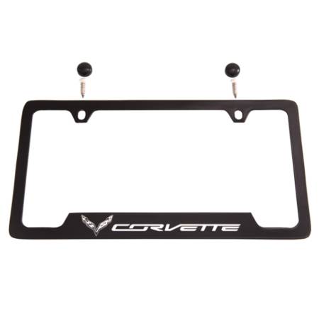 GM Accessories - GM Accessories 19330390 - Corvette License Plate Frame Black