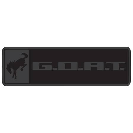 Ford Performance - Ford Performance M-1447-GOATBLK - Bronco/Bronco Sport G.O.A.T. Badge - Black/Black