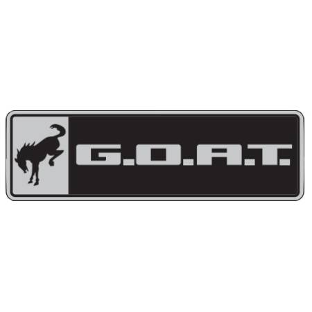 Ford Performance - Ford Performance M-1447-GOAT - Bronco/Bronco Sport G.O.A.T. Badge - Black/Chrome