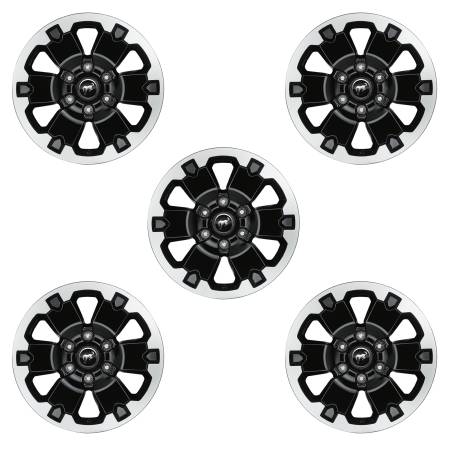 Ford Performance - Ford Performance M-1007K-BB5 - Bronco 18" Black Machined Face Wheel Kit