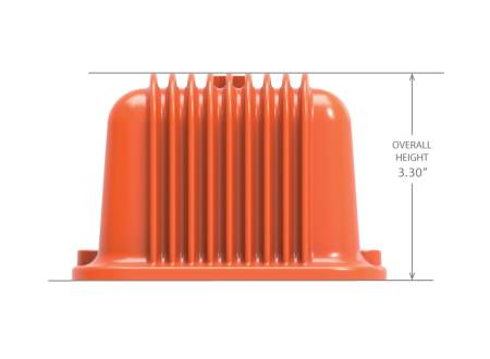 Holley - Holley 241-109 - Gm Licensed Vintage Series Sbc Valve Covers - Factory Orange Machined Finish