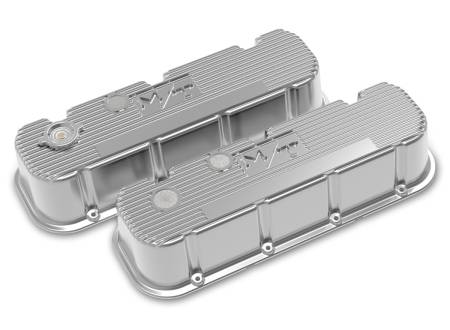 Holley - Holley 241-151 - Tall M/T Valve Covers For Big Block Chevy Engines - Polished Finish