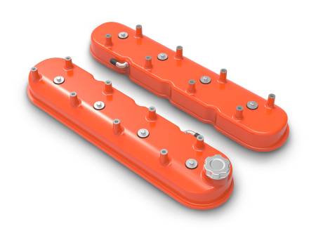 Holley - Holley 241-164 - Tall Ls Valve Covers - Factory Orange