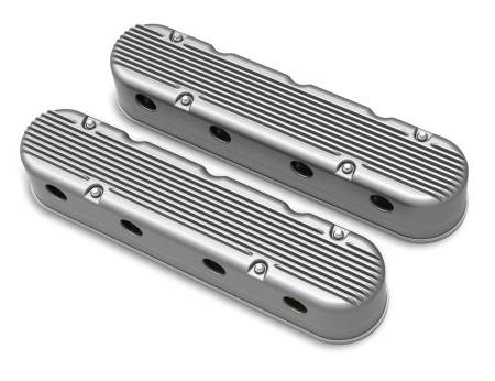 Holley - Holley 241-180 - 2-Piece Finned Valve Cover - Gen Iii/Iv Ls - Natural