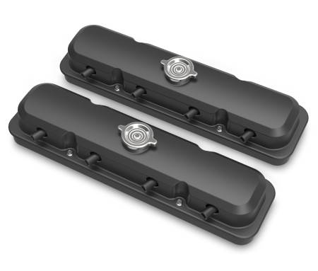 Holley - Holley 241-192 - 2-Piece Pontiac Style Valve Cover - Gen Iii/Iv Ls - Satin Black