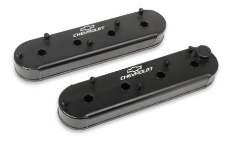 Holley - Holley 241-294 - Gm Track Series Valve Covers - Small Block Chevrolet Gen Iii/Iv - Ls - Satin Black