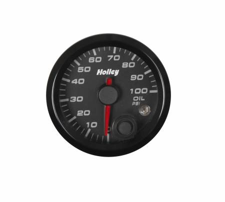 Holley - Holley 26-601 - 2-1/16 Analog Style Oil Pressure Gauge-Black