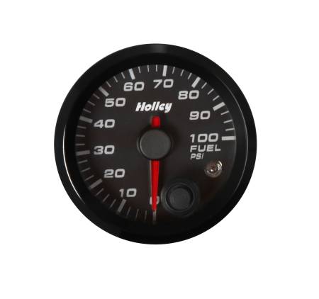 Holley - Holley 26-608 - 2-1/16 Analog Style Fuel Pressure Gauge-Black