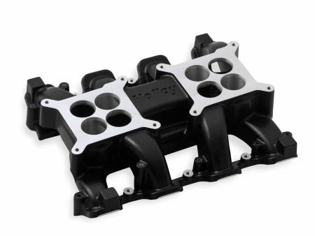 Holley - Holley 300-133Bk - Ls3 Dual-Quad Intake Manifold, Carb - Black