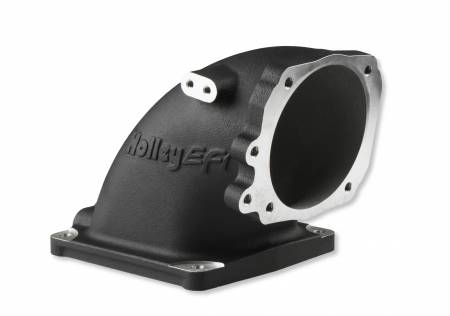 Holley EFI - Holley EFI 300-249BK - Intake Elbow, Black Ford 5.0L 4500 Flnge