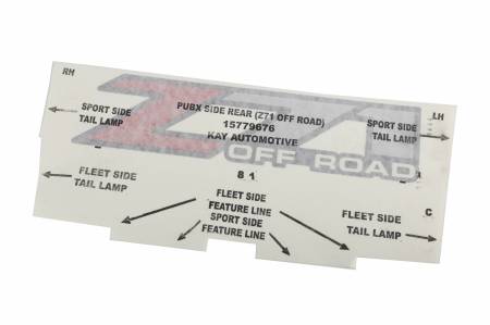 Genuine GM Parts - Genuine GM Parts 15779676 - DECAL-PUBX SI RR (Z71)