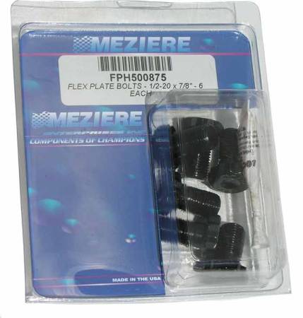 Meziere - Meziere FPH500875 - Flex Plate Bolts, 1/2" X .875 Long. Set Of 6 Bolts