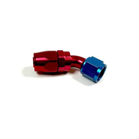 Aeroquip - Aeroquip Fcm4024 - 10 Reusable S.A.E. 37° (Jic/An) Swivel 45° Elbow Fitting - Red/Blue Anodized Aluminum