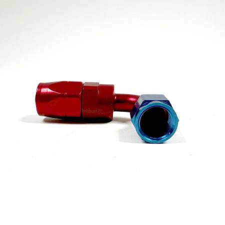 Aeroquip - Aeroquip Fcm4032 - 06 Reusable S.A.E. 37° (Jic/An) Swivel 90° Elbow Fitting - Red/Blue Anodized Aluminum