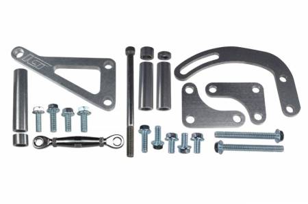 ICT Billet - ICT Billet 551476 - SBC Billet Adjustable Alternator Power Steering Bracket Kit LWP Chevy Small Block