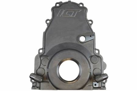 ICT Billet - ICT Billet 551595 - LS Gen 4 Twin Turbo Oil Drain Return - Front Timing Chain Cover -10AN