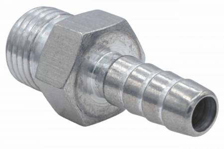 ICT Billet - ICT Billet F060R312BA - Straight 6AN ORB to 5/16" Hose Barb Fitting Bare Aluminum