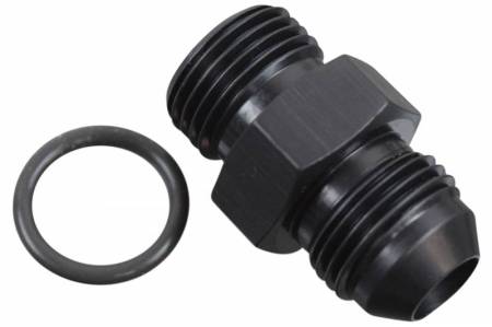 ICT Billet - ICT Billet F06AN080R -  -6AN Flare to 8 Oring ORB Male Fuel Pump Rail Adapter Fitting Flare Hose Black