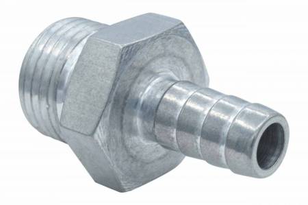 ICT Billet - ICT Billet F080R375BA - Straight 8AN ORB to 3/8" Hose Barb Fitting Bare Aluminum