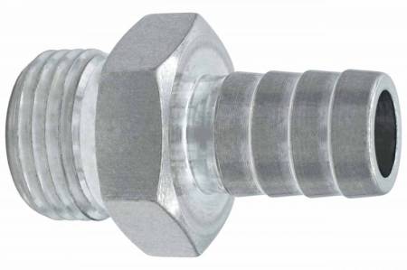 ICT Billet - ICT Billet F080R500BA - Straight 8AN ORB to 1/2" Hose Barb Fitting Bare Aluminum