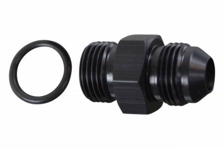 ICT Billet - ICT Billet F08AN080R -  -8AN Flare to 8 Oring ORB Male Fuel Pump Rail Adapter Fitting Flare Hose Black