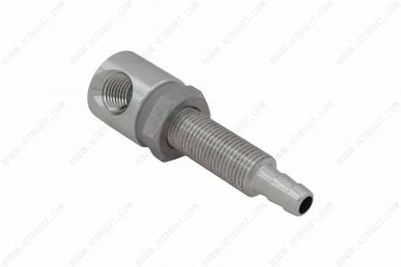 ICT Billet - ICT Billet FBH25NP37BA - 90 Degree Extended Bulkhead Fitting 1/4" NPT to 3/8" Barb