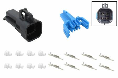 ICT Billet - ICT Billet WC0XY32 - Oxygen Sensor (O2) Square Male 1-Keyway Wire Connector Component Kit