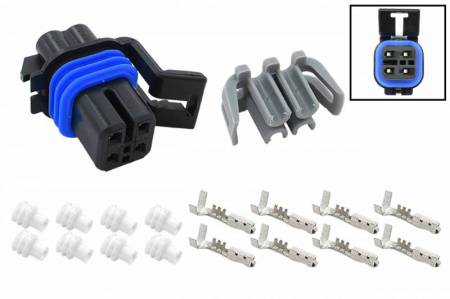 ICT Billet - ICT Billet WC0XY34 - Oxygen Sensor (O2) Square Female 1-Keyway Wire Connector Component Kit