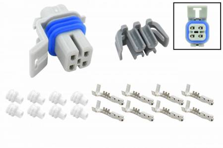 ICT Billet - ICT Billet WC0XY35 - Oxygen Sensor (O2) Square Female 2-Keyway Wire Connector Component Kit