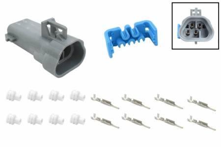 ICT Billet - ICT Billet WC0XY36 - Oxygen Sensor (O2) Grey Trapezoid Male Wire Connector Component Kit