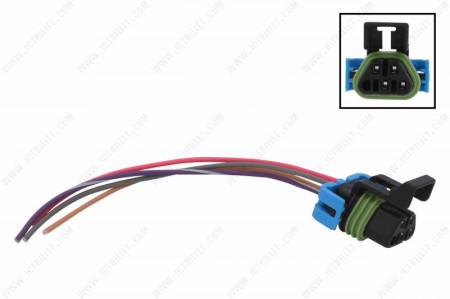 ICT Billet - ICT Billet WP0XY38 - GM LS Oxygen Sensor Black Trapezoid Female Wire Pigtail