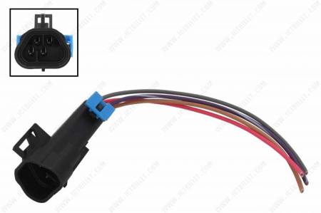 ICT Billet - ICT Billet WP0XY39 - GM LS Oxygen Sensor Black Trapezoid Male Wire Pigtail