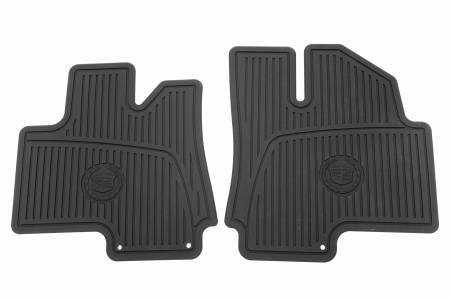 GM Accessories - GM Accessories 19172258 - Cadillac SRX Front All-Weather Floor Mats in Ebony with Cadillac Logo (2010-2016)