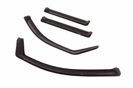 GM Accessories - GM Accessories 19329334 - Chevrolet Tahoe Front and Rear In-Channel Side Door Window Weather Deflectors in Smoke Black by EGR (2016-2020)