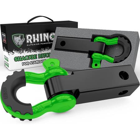 Rhino USA - Rhino USA RSHCK-HTCH-GRN - 2" Shackle Hitch Receiver Green