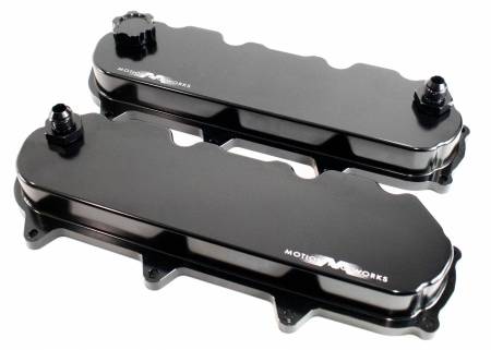 Motion Raceworks - Motion Raceworks 11-121BLK - Billet Gen V LT LVx V6 Valve Covers (Black Anodized Finish)