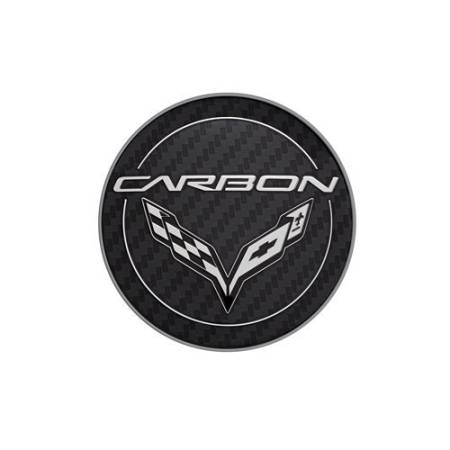 GM Accessories - GM Accessories 19302357 - Center Cap in Carbon Fiber with Carbon Crossed Flags Logo [C7 Corvette]
