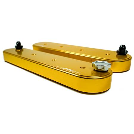 Motion Raceworks - Motion Raceworks 10-120GLD - Billet LS Valve Covers (GOLD Anodized Finish)