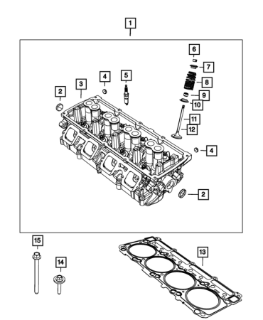 Mopar - Mopar 53010853AD - LH cylinder Head 2018+ Redeye/Demon