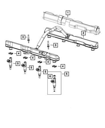 Mopar - Mopar 05038337AB - 5.7/6.4 42lb Fuel Injector