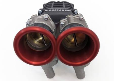 Magnuson Superchargers - Dual Throttle Body Inlet System with Red Anodized Flutes for Magnuson LS3 and LSA Hot Rod TVS2650 Superchargers