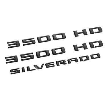 GM Accessories - GM Accessories 86539796 - Silverado 3500 HD Emblems in Black [2020+ Silverado HD]